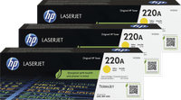 HP 220A LaserJet Toner Jaune (3 Pièces)