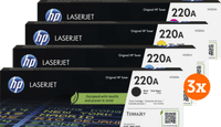 HP 220A LaserJet Toner Pack Combiné (3 Pièces)