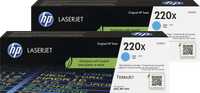 HP 220X LaserJet Toner Cyan (2 Pièces)