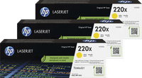 HP 220X LaserJet Toner Jaune (3 Pièces)