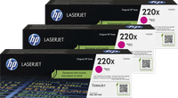 HP 220X LaserJet Toner Magenta (3 Pièces)