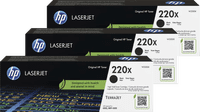 HP 220X LaserJet Toner Noir (3 Pièces)