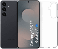 Samsung Galaxy S25 FE 256 Go Noir 5G + BlueBuilt Back Cover Transparent