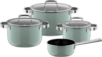 WMF Fusiontec Mineral Pro Batterie de Cuisine 4 Pièces Eucalyptus Haze