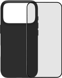 BlueBuilt Protective Back Cover avec MagSafe iPhone 17 Pro Noir + BlueBuilt iPhone 17 Pro Protège-écran Verre