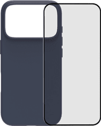 BlueBuilt Protective Back Cover avec MagSafe iPhone 17 Pro Bleu + iPhone 17 Pro Protège-écran Verre