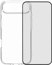 BlueBuilt Protective Back Cover iPhone 17 Air Transparent + BlueBuilt iPhone 17 Air Protège-écran Verre