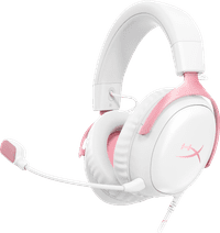 HyperX Cloud III Casque Gamer Filaire - Blanc/Rose (PC, PS5, Xbox Series X/S)