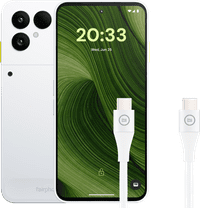 Fairphone 6 256GB Wit 5G + BlueBuilt Usb C naar Usb C Kabel 1,5m Nylon Wit