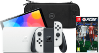 Nintendo Switch OLED Wit + EA Sports FC 26 + BlueBuilt Beschermhoes