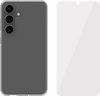 BlueBuilt Samsung Galaxy S25 Back Cover Transparant + Screenprotector Glas