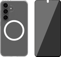 BlueBuilt Back Cover Samsung Galaxy S25 Transparent + BlueBuilt Privacy Screen Protector Glass