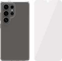 BlueBuilt Samsung Galaxy S25 Ultra Back Cover Transparent + BlueBuilt Screen Protector Glass