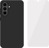 BlueBuilt Samsung Galaxy A56 Back Cover Noir + BlueBuilt Protège-écran Verre