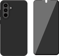 BlueBuilt Protective Back Cover Samsung Galaxy A56 Noir + Protège-écran de Confidentialité Verre