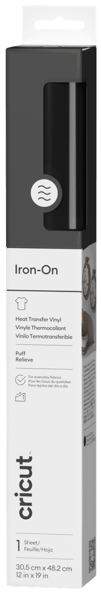 Cricut Thermocollant Puff Noir 30,5 x 48,3 cm