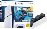 PlayStation 5 Slim Disc Edition Fortnite bundel + Oplaadstation