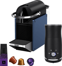 De'Longhi Nespresso Pixie EN127.BL + Pierre Milk Frother