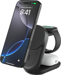 Belkin UltraCharge Chargeur Sans Fil 3-en-1 MagSafe avec Support Qi2 25 W Noir