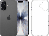 Apple iPhone 17 512GB Zwart + BlueBuilt Protective Back Cover Transparant