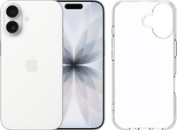 Apple iPhone 17 512 Go Blanc + BlueBuilt Protective Back Cover Transparent