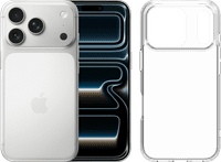 Apple iPhone 17 Pro 512 Go Argent + BlueBuilt Protective Back Cover Transparent