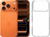 Apple iPhone 17 Pro 512 Go Orange + BlueBuilt Protective Back Cover Transparent