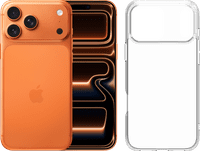 Apple iPhone 17 Pro Max 512 Go Orange + BlueBuilt Protective Back Cover Transparent