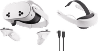Meta Quest 3S 256GB + BlueBuilt PC Link Cable + Elite Strap met batterij