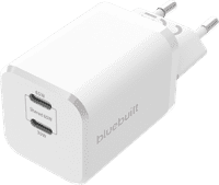 BlueBuilt Chargeur Power Delivery avec 2 Ports USB-C 65 W Blanc