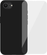 BlueBuilt Back Cover iPhone 16e Zwart + Screenprotector Glas