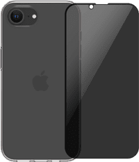 BlueBuilt Back Cover iPhone 16e Transparant + Privacy Filter Screenprotector Glas