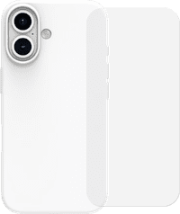 BlueBuilt Back Cover iPhone 16 Wit + Screenprotector Glas