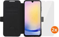 BlueBuilt Samsung Galaxy A26 Book Case Zwart + Screenprotector Glas