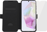 BlueBuilt Samsung Galaxy A36 Book Case Zwart + Screenprotector Glas Duo Pack