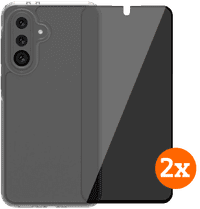 BlueBuilt Protective Cover Samsung Galaxy A36 Transparent + Protège-écran de Confidentialité Lot de 2