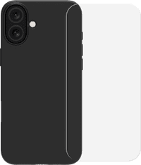 BlueBuilt Back Cover Apple iPhone 16 Plus Zwart + Screenprotector Glas