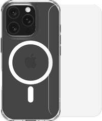 BlueBuilt Protective Back Cover met MagSafe iPhone 16 Pro + Screenprotector Glas