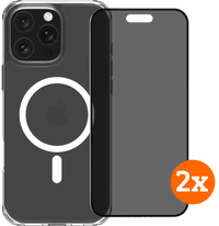 BlueBuilt Protective Cover MagSafe iPhone 16 Pro Max + Privacy Screenprotector Duo Pack