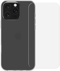 BlueBuilt Back Cover iPhone 16 Pro Max Transparant + Screenprotector Glas