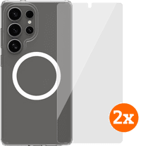 BlueBuilt Protective Cover Magneet Galaxy S25 Ultra Transparant + Protector Duo Pack