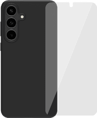 BlueBuilt Samsung Galaxy S25 FE Back Cover Zwart + Screenprotector Glas