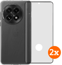 BlueBuilt Back Cover OnePlus 13 Transparent + Protège-écran Verre Lot de 2