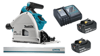 Makita DSP600ZJ 3,0 Ah Accu (2x) Geleiderail Starterspakket