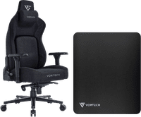 Vortech Prestige Gamestoel Zwart + Vortech Vloermat Zwart