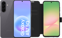 Samsung Galaxy A57 256 Go Gris 5G + BlueBuilt Book Case Noir