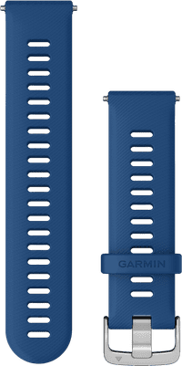 Garmin Bracelet en Silicone Bleu/Argent 22 mm