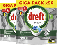 Dreft Vaatwastabletten Platinum All In One Original - Duo Pack (192 stuks)