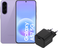 Samsung Galaxy A57 256 Go Mauve 5G + BlueBuilt Chargeur avec Port USB-C 45 W Noir