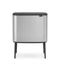 Brabantia Bo Touch Bin Poubelle 3 x 11 Litres Matt Steel Anti-Traces de Doigts